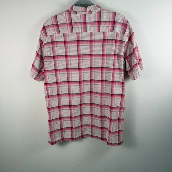 Patagonia Men's A/C® Short Sleeve Beach Shirt Plaid Pink XL - Picture 3 of 6